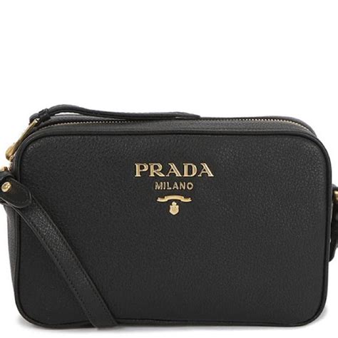 PRADA Vitello Phenix Camera Bag Black 